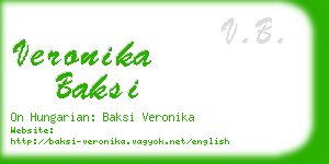 veronika baksi business card